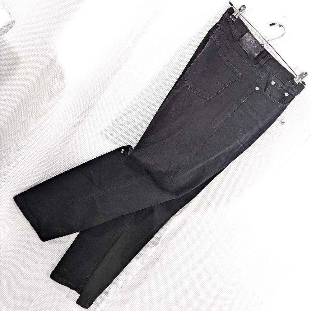 RALPH LAUREN JEANS CO.! LUXE DEEP RICH BLACK STRAIGHT LEG, MID RISE JEANS! SZ 10